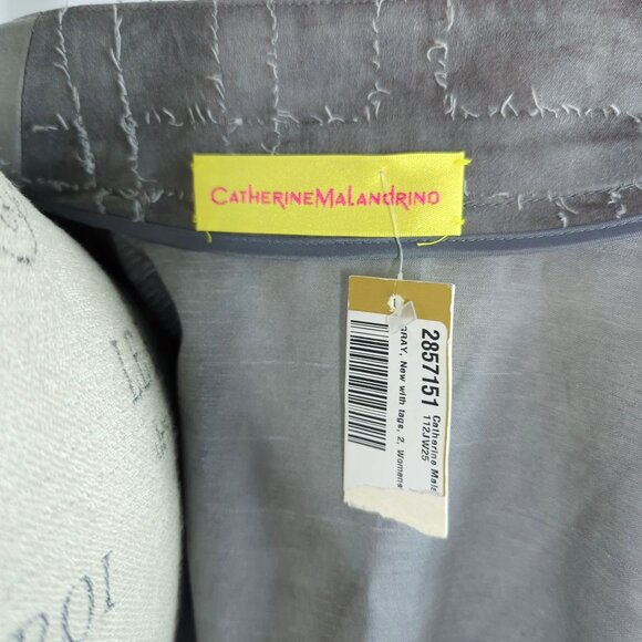 Catherine Malandrino Jacket 2 X Small Gray Drape - Picture 10 of 10